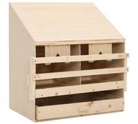 Pinède Solide Pondoir 2 Compartiments 63x40x45 cm Cage Nid de Ponte vidaXL