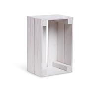 PINEEA Mini Boîte en Bois Vintage Blanche 30x20x15 - Boîtes à Vin et Fruits en Bois Vintage - Déco