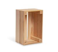 PINEEA Mini Caisse en Bois Vintage Nature 30x20x15 - Caisse à Vin, Fruits et Déco