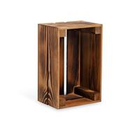 PINEEA Mini coffret vintage en bois flammé 30x20x15 - Coffrets à vin en bois vintage - Coffrets à fruits en bois - Coffrets à vin en bois - Coffrets déco en bois