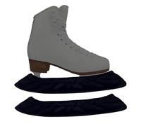 Pineeseatile 1 Paire de Couvre-Lames de Patins à Glace Noirs, Protections absorbantes et élastiques Souples pour Patins Hockey, artistiques