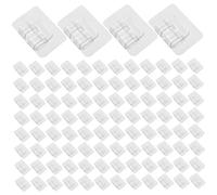 Pineeseatile 100 pièces crochets adhésifs imperméable résistant aux UV clair chaîne lumière crochets pour voiture pied tapis extérieur chaîne lumières