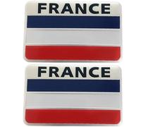 Pineeseatile Autocollants français 2PCS 3D National France Flag Carcs Occorèmes Automobiles Auto-adhésifs Metal Car Autocollants pour Voitures Casque de Moto de 3,2x2