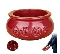 Pineeseatile Bol à argent en cinabre de 3, 5 pouces, bassin au trésor de richesse Feng Shui pour la décoration et l'affichage la maison et du bureau pour un usage quotidien