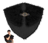 Pineeseatile Fourrures Viking, châle en Fourrure Viking, Cape Douce et Chaude, col châle médiéval, Costume Renaissance pour Hommes, Jeu de rôle Artistique