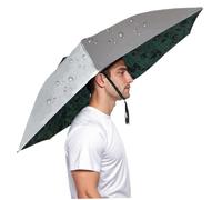 Pineeseatile Hat de parapluie Handles pliables Free UV Protection Hered Haplla Hat pour hommes, femmes Rain Proof Ajustement Taille extérieure 3 fois Cap