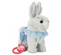 Pineeseatile Jouet Lapin sautillant, Lapin Robot Adorable Peluche électronique pour Enfants avec Leah Marchant Chantant des Animaux Vivants réalistes pour Filles garçons