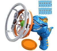 Pineeseatile Machine à Bulles Dinosaure, Bulles pour Machine à Dinosaure électrique avec 10 Paquets de Solution concentrée de 10 ML, Ventilateur 2 en 1 et Fabricants pour Enfants, créateurs