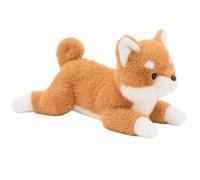 Pineeseatile Peluche Chien, Chien en Peluche 18 adorables Chiots en Doux, Compagnon Intemporel pour Tous Les âges, Enfants et Adultes, Shiba Inu