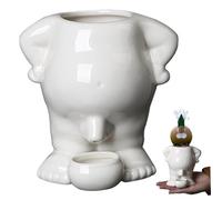 Pineeseatile Pot de Plante Pipi, Pot de Pipi en céramique en Forme Corps Original avec Drainage, planteur pénis Cactus Unique pour la Plantation intérieure/extérieure, pénis