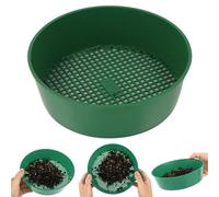 Pineeseatile Tamis de Jardin pour Terre et Pierres Tamis Rond résistant avec Bord à lèvres pour Une Manipulation Facile Énigme de Jardin multifonctionnelle (Vert)