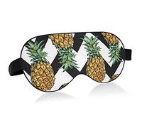 Pines Seamless On Black White Chevron Eye Masks Cover Blocks Light Sleep Mask Shade Cover Blindfold Relaxing Eyeshade Cover avec serre-tête réglable pour hommes femmes enfants