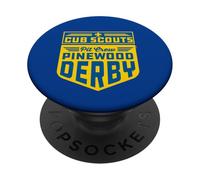 Pinewood Derby Pit Crew Cub Scouts Badge Logo PopSockets PopGrip Adhésif