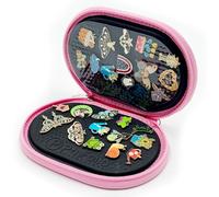 PinFolio Go Pin Sac de présentation léger et Compact Sports & Disney Pin Book conçu pour Les Sacs à Dos Loungefly et Easy Trading jusqu'à 40 épingles en émail de 2,5 cm, Rose, Compacte