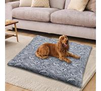 ping bu Grand lit lavable pour chien avec housse amovible - Coussin doux pour animaux domestiques - Matelas de cage pour animaux domestiques - Bleu A, 45 x 60 cm