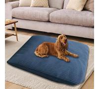ping bu Grand lit lavable pour chien avec housse amovible - Coussin doux pour animaux domestiques - Matelas de cage pour animaux domestiques (bleu, 45 x 60 cm)
