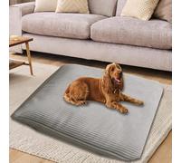 ping bu Grand lit lavable pour chien avec housse amovible - Coussin doux pour animaux domestiques - Matelas de cage pour animaux domestiques (gris, 33 x 45 cm)
