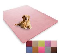 ping bu Grand tapis d'éveil pliable en velours de corail ultra doux pour salon, chambre à coucher, salon, bureau (80 x 200 cm, rose)
