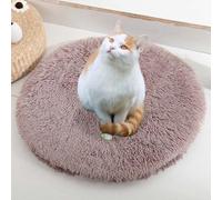 ping bu Lot de 2/3 tapis de cage en peluche pour chat et chien, tapis apaisant en forme de beignet lavable, doux et chaud, lits pour animaux de compagnie pour l'intérieur qui dorment pour chats et