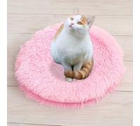 ping bu Lot de 2/3 tapis de cage en peluche pour chat et chien, tapis apaisant en forme de beignet lavable, doux et chaud, lits pour animaux de compagnie pour l'intérieur qui dorment pour chats et