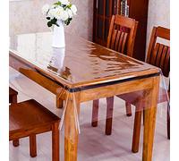ping bu Nappe de protection rectangulaire en PVC transparent, nappe en verre souple, facile à nettoyer, imperméable à l'eau et à la poussière (180 x 250 cm)