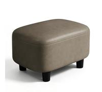 ping bu Petit repose-pieds rectangulaire en similicuir avec pieds en bois massif, repose-pieds rectangulaire en polyuréthane, imperméable, rembourré pour entrée, salon, chambre à coucher, sous le