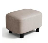 ping bu Petit repose-pieds rectangulaire en similicuir avec pieds en bois massif, repose-pieds rectangulaire en polyuréthane, imperméable, rembourré pour entrée, salon, chambre à coucher, sous le