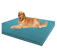ping bu Tapis de couchage lavable de luxe pour chien de grande taille, tapis antidérapant confortable et moelleux pour animaux de compagnie de petite, moyenne et grande taille (bleu, 60 x 80 cm)