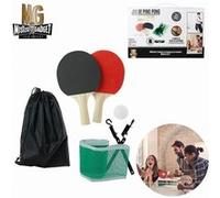 Generique Set de ping-pong de table – filet, 2 raquettes, 2 balles, housse – Rouge