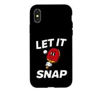 Ping Pong Table Tennis Let It Snap Retro Paddle Coque pour iPhone X/XS