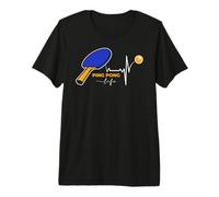 Ping Pong Tennis de Table Life Heartbeat Pulse Cool Ping Pong T-Shirt Haut de Gamme