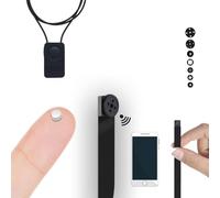Pinganillosocultos Kit complet mini caméra espion bouton avec casque espion invisible sans fil - Copier l'examen - WiFi HD 1080p réel - Écouteurs invisibles (anneau MicroNano)