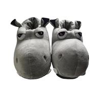 PINGESILU Hiver pantoufles animaux pantoufles chaudes dinosaure Cartoon intérieur pantoufles (Hippopotame, Adulte, Femme, 39, Numérique (intervalle), Système Taille Chaussures EU, 42, Moyen)