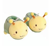 PINGESILU Pantoufles chaudes en coton mignon Shark pantoufles animaux hiver chaussures unisexe