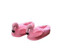 通用 PINGESILU Pantoufles d'animaux en peluche flamant d'hiver en peluche maison pantoufles chaudes chaussures d'intérieur pour femmes (36/42, Rose 1, numeric_36)