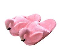 通用 PINGESILU Pantoufles d'animaux en peluche flamant d'hiver en peluche maison pantoufles chaudes chaussures d'intérieur pour femmes (36/42, Rose 2, numeric_36)