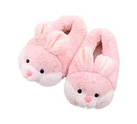 通用 PINGESILU Pantoufles de lapin pour femmes hiver pantoufles d'animaux en peluche lapin mignon chaussures de maison chaudes (41/44, rose, numeric_41)