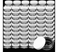 PINGEUI Lot de 100 pots cosmétiques ronds vides de 5 ml/5 g avec couvercles, mini pots d'échantillons de voyage pour crèmes, vernis à ongles, baume à lèvres, paillettes, loisirs créatifs
