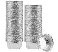 PINGEUI Lot de 125 plateaux ronds en aluminium de 283,5 g, 122 x 92 x 45 mm pour fête, camping et restaurant