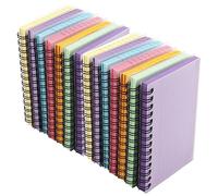 PINGEUI Lot de 14 cartes d'index 7 couleurs, 700 feuilles de révision de cartes flash avec couverture et ligne pour écrire et prendre des notes, 12,7 x 7,6 cm