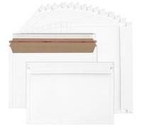 PINGEUI Lot de 150 enveloppes autocollantes en carton rigide pour expédition, CD, papier blanc, 22,9 x 30,5 cm