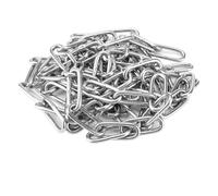 PINGEUI Lot de 2 Chaînes en Acier Inoxydable de 2 m, Avec Maillons Soudés en Acier et 4 crochets à visser, pour clôture, Promenade et Chaîne de Chien, Chaîne De Séchage, Épaisseur 3mm