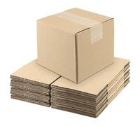 PINGEUI Lot de 20 boîtes carrées en carton ondulé de 15 x 15 x 15 cm pour envoi, emballage, expédition