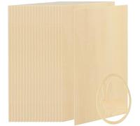PINGEUI Lot de 20 feuilles de Bois de Balsa, 200x100x1,5mm mince, lumière carrée de contreplaqué non fini modèle artisanal plaque en bois pour avion,bateau