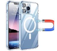 PingGoo Coque Nothing Phone1 5G Magnétique Transparente Compatible avec MagSafe, Silicone Souple TPU Bumper Cover Slim Fit Dos Rigide Antichoc Anti-Jaune Housse pour Nothing Phone1 5G