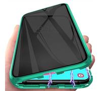 PingGoo Magnétique de Confidentialité Coque pour Huawei P60 Pro 6.67", Anti Peep Magnetic Adsorption Case Cover, Protection d'écran de Confidentialité avec Cadre en Métal, Vert