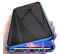 PingGoo Magnétique de Confidentialité Coque pour Samsung Galaxy S20 Plus, Anti Peep Magnetic Adsorption Cover, Protection d'écran de Confidentialité avec Cadre en Métal Anti-Espion, Bleu