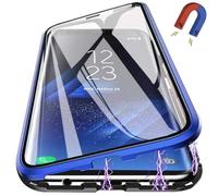 PingGoo Métal Magnétique Coque pour Huawei P50 Pro, 360 Degrés Protection Housse avec d'adsorption Magnétique Bumper Métal Case Cover Avant et Arrière Verre Trempé Etui pour Huawei P50 Pro