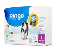 PINGO - Couches Écologiques - T1 - Pour Bébés de 2 à 5 Kg - Respectueuses de l'Environnement - 54 Couches