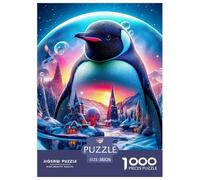 Pingouin 1000 Pièces Puzzle pour Adultes Jeu Stimulant Divertissement Apaisant Entraîner La Mémoire du Cerveau pour Toute La Famille, Cadeaux pour Femmes, Cadeaux pour Hommes 38x26cm/1000pcs